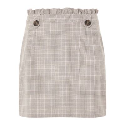 Check Frill Mini Skirt from Topshop