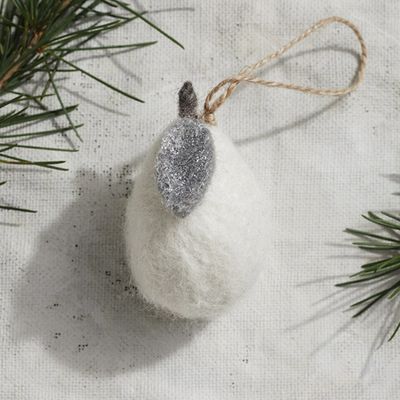 Felt Pear Christmas Decoration from The White Company