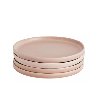 Nona 4 Piece Stoneware Dinner Plates - Pink