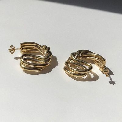 Large Braid Earrings from Bar Jewellery