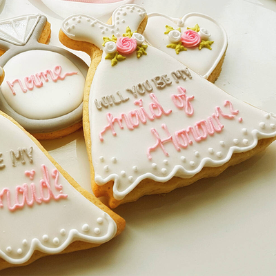 Bridesmaid Biscuits from The Cookie Collaboration