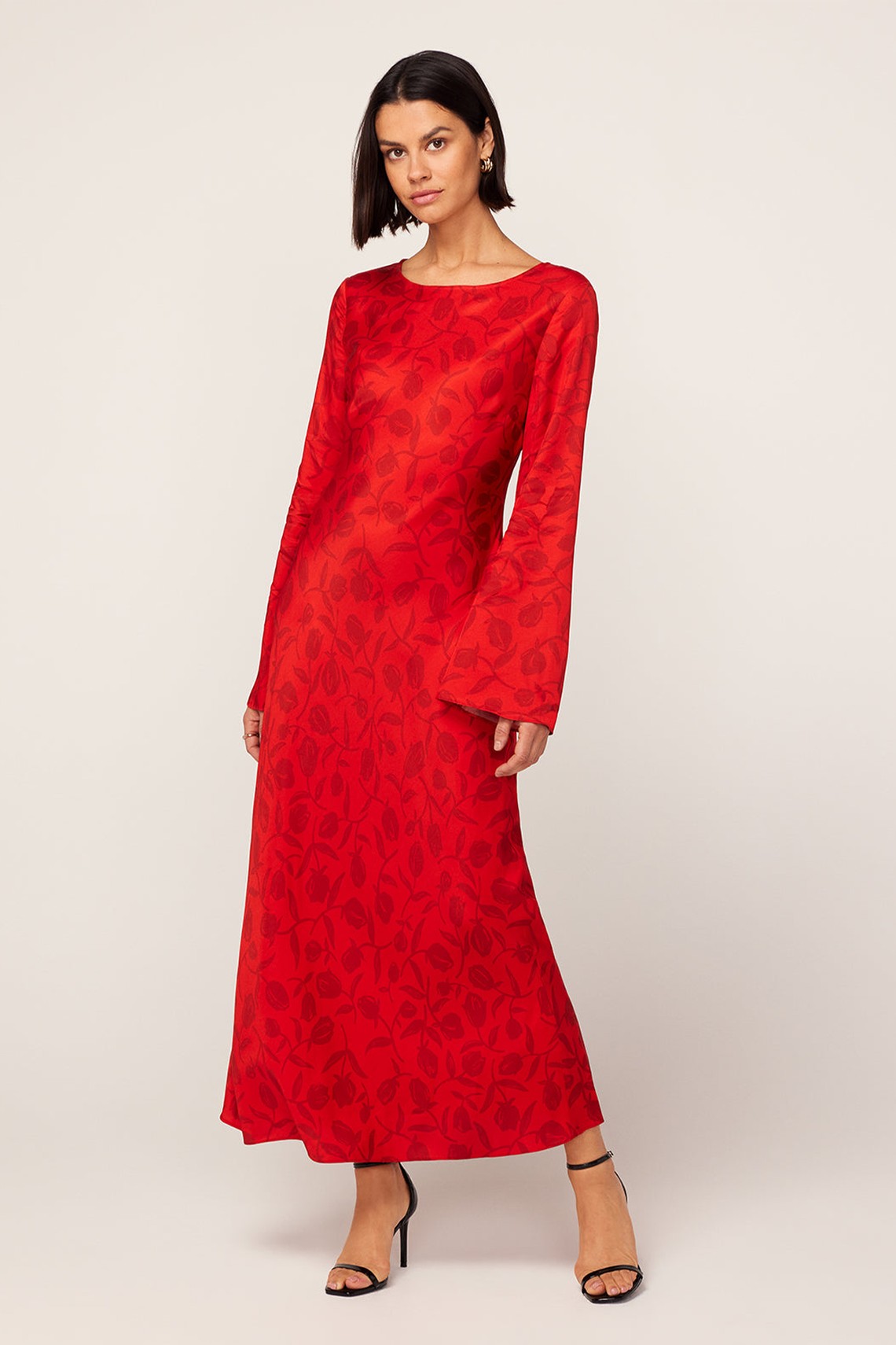 Keira Red Tulip Print Maxi Dress from Kitri Studio