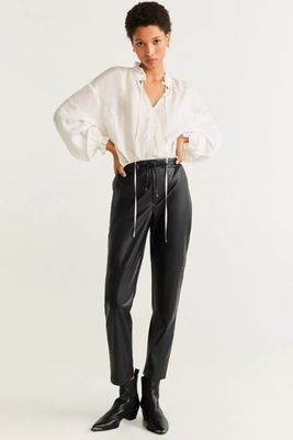 High-Waisted Straight Trousers from Mango