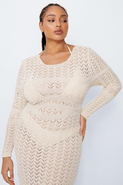 Plus Size Long Sleeve Maxi Dress from NastyGal