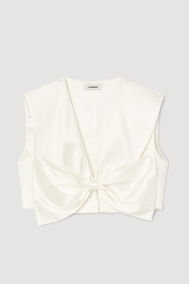 Satin-Effect Crop Top from Sandro