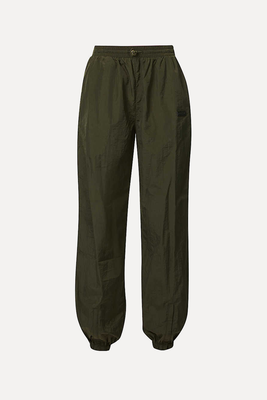 Brand-Patch Relaxed-Fit High-Rise Shell Trousers from Adanola