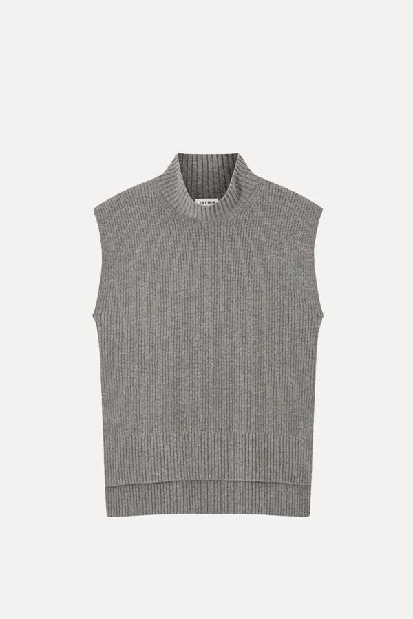 Janice Wool Funnel Neck Sleeveless Jumper from Cefinn