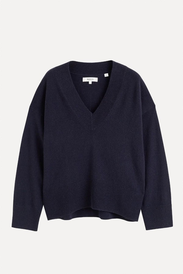 Wool-Cashmere V-Neck Sweater from Chinti & Parker
