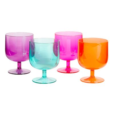 Summer Party stack Plastic Wine Glasses from John Lewis