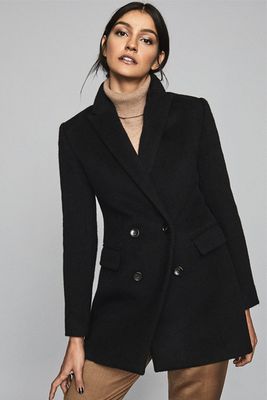 Double Breasted Short Wool Coat