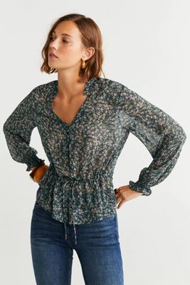 Floral Print Blouse from Mango