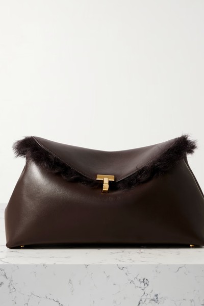 T-Lock Shearling Clutch from TOTEME