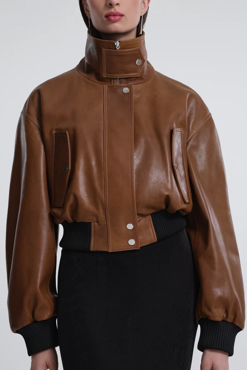 Briar Cropped Bomber Jacket