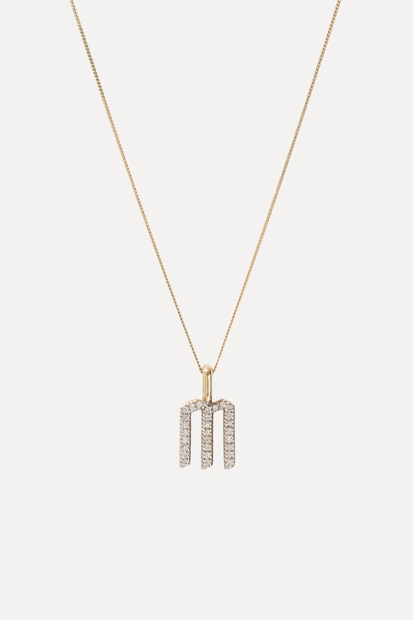 Diamond Initial Pendant