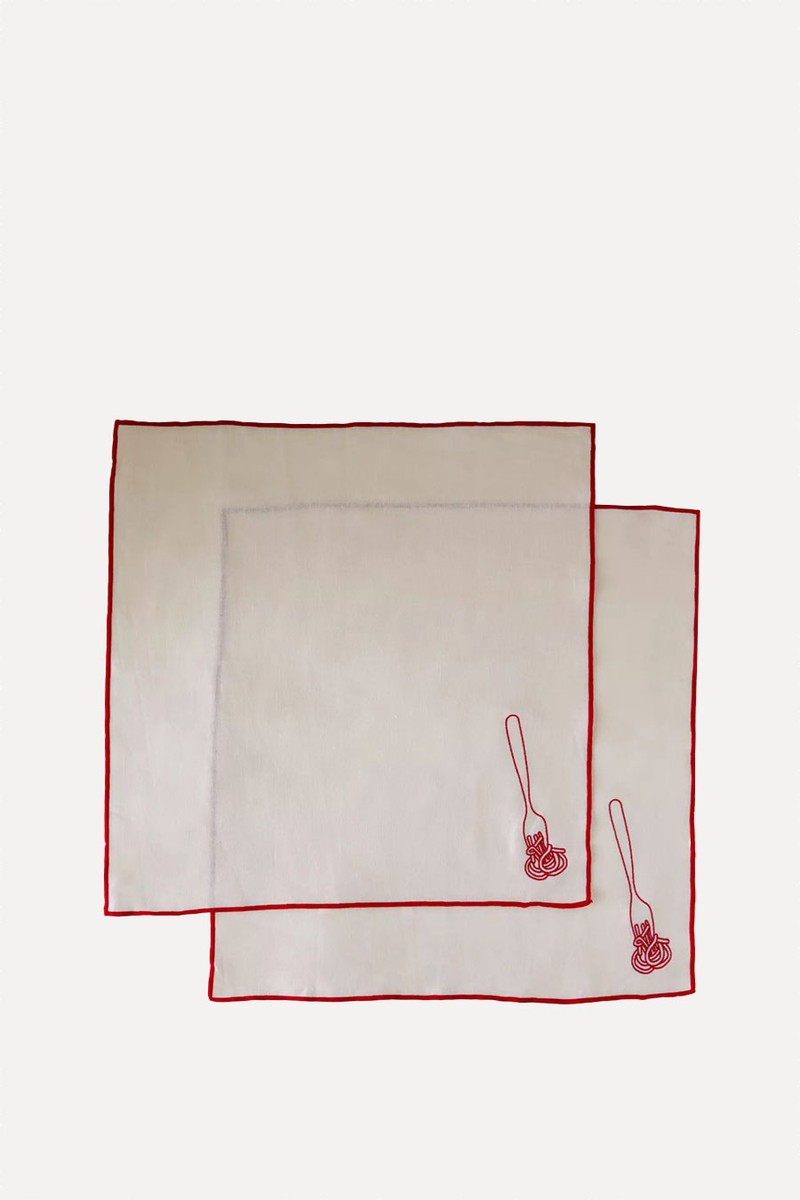 Set Of 2 Linen-Blend Napkins from Maegen