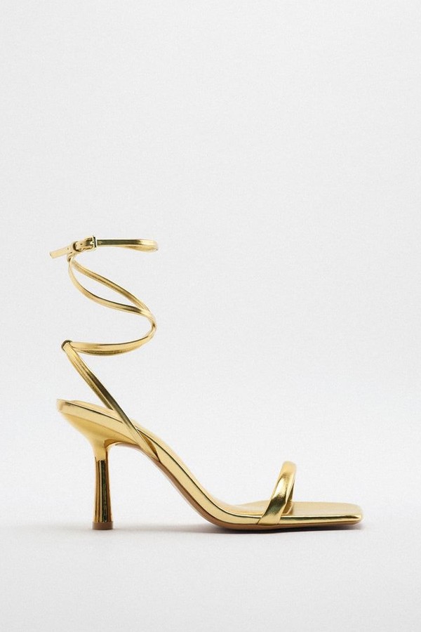 Lace Up High-Heel Sandals from Zara