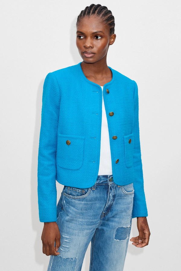 Italian Saturated Tweed Crop Jacket from ME+EM