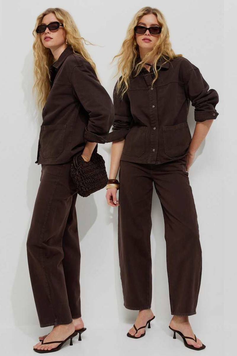  Long Sleeve Denim Shacket