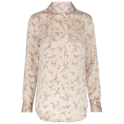  Slim Signature Shirt In French Nude Floral from Equipment