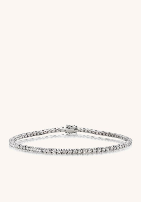 9ct White Gold Diamond Bracelet