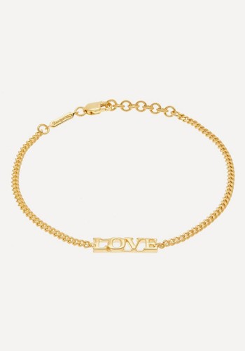 14ct Gold Plated Vermeil Silver Love Name Bracelet from Otiumberg