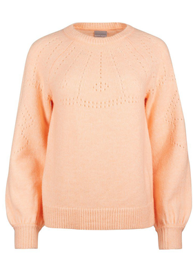 Stitch Neck Detail Pink Knitted Jumper from Oliver Bonas