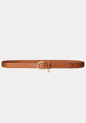 Charm Crosshatch Leather Belt from Ralph Lauren