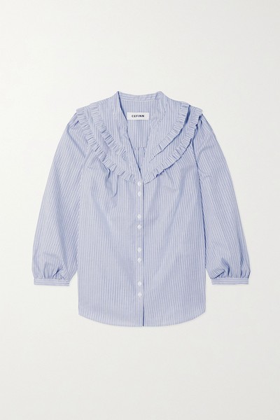 Sukiv Ruffled Striped Shirt from Cefinn