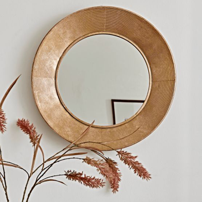 Round Textured Frame Mirror from Cox & Cox