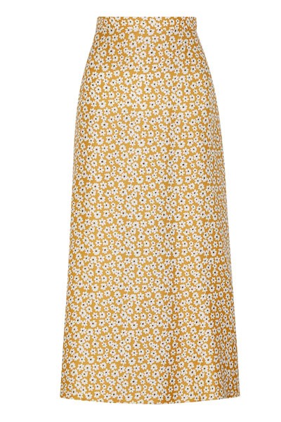 Zoe Floral-Print Silk Midi Skirt from Bec & Bridge