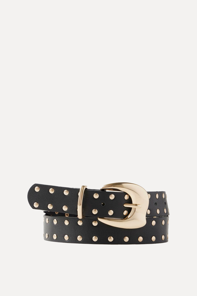 Leather Chunky Studded Belt from Mint Velvet