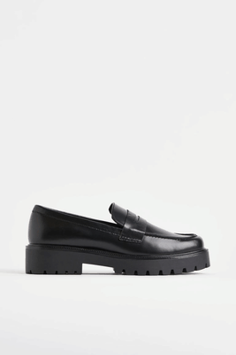 Chain-Detail Leather Loafers from H&M