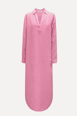 Chrissie Linen Maxi Shirt Dress from NRBY