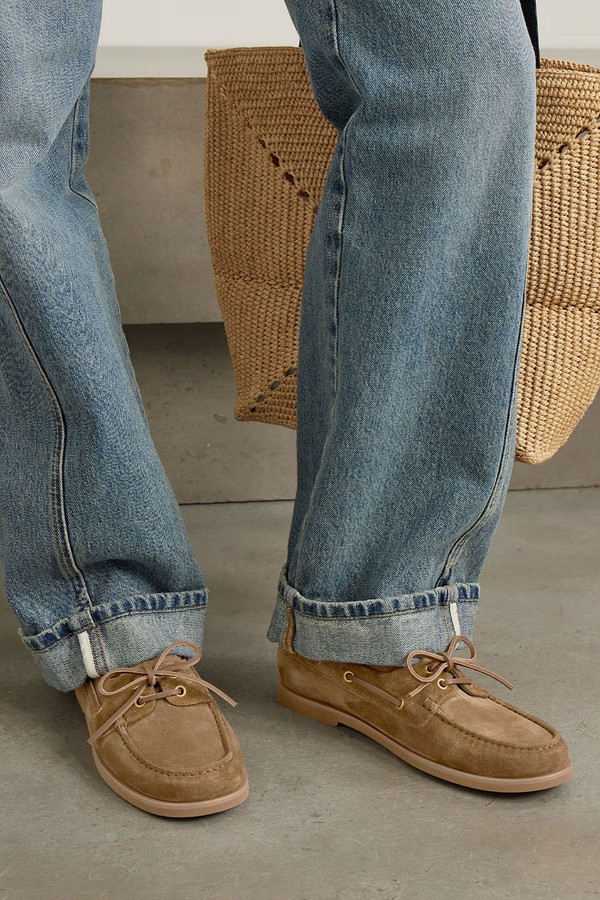 Vandée Suede Boat Shoes from Gianvito Rossi