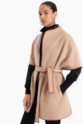 Collection Contrast Cape In Double-Faced Wool from J Crew