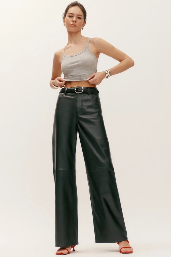 Veda Kennedy Wide Leg Leather Pants from Reformation