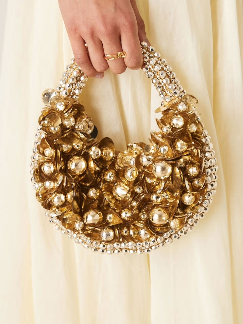 Beaded & Sequin Scoop Grab Clutch Bag from ASOS DESIGN