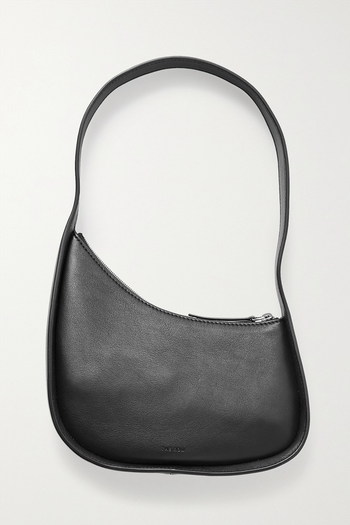 Half Moon Leather Shoulder Bag