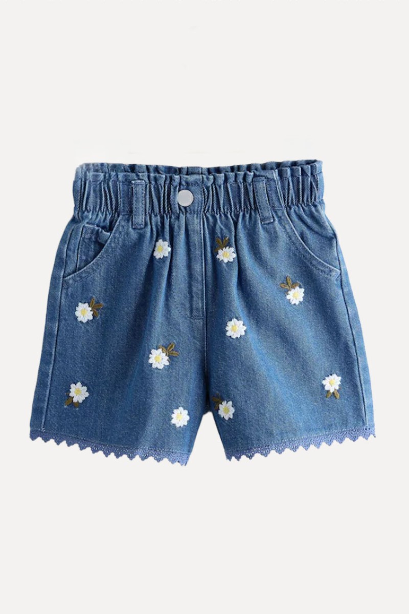 Daisy Embroidered Denim Shorts from Next