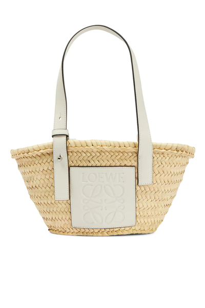 Small Leather Trimmed Basket Tote from Loewe