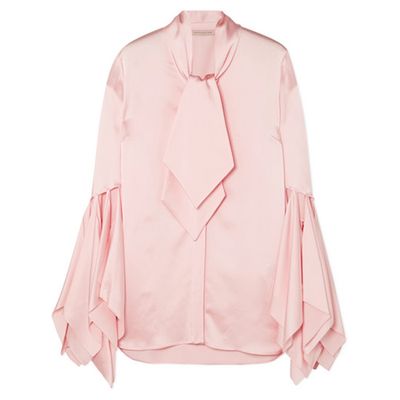 Pussy-Bow Satin Blouse from Christopher Kane