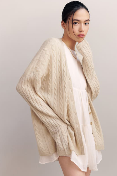 Giusta Oversized Cashmere Cardigan  from Reformation 