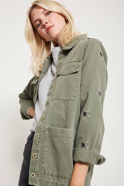 Khaki Star 4 Pocket Jacket from Mint Velvet