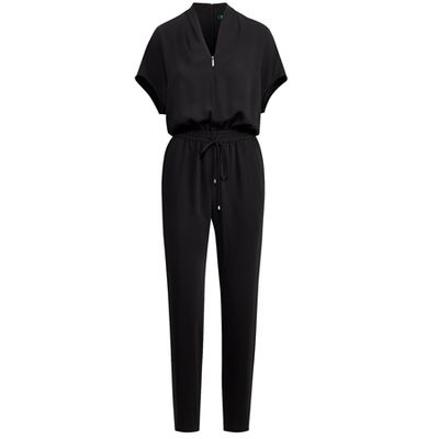 Drawstring Twill Jumpsuit