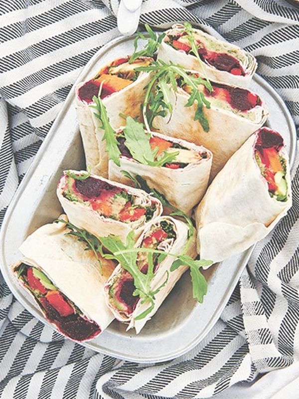 Vegetables Wraps With White Bean Pesto