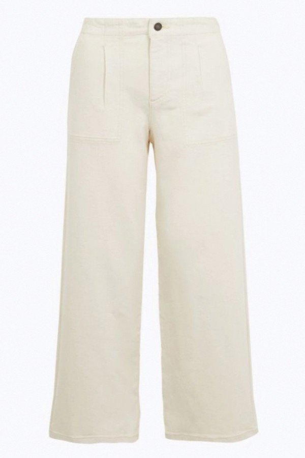 Utility High Waist Wide Leg Cropped Jeans
