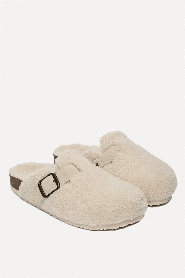 Borg Corkbed Mule Slippers from  The White Company