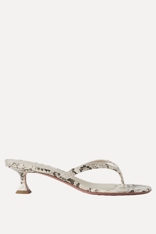 Juliette Snake-Effect Leather Sandals from AMINA MUADDI
