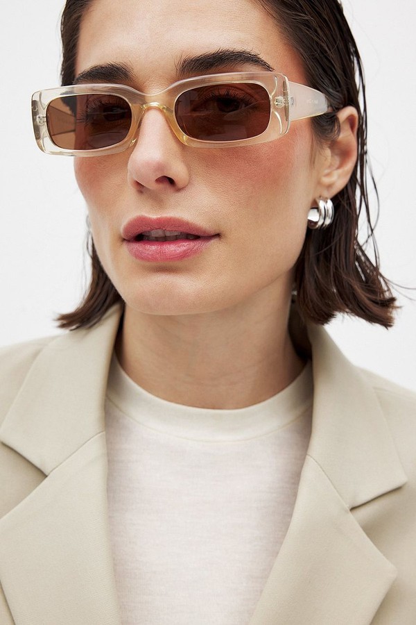 Wide Retro Look Recycled Sunglasses