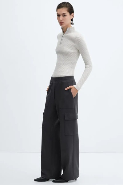 Elastic Waist Cargo Trousers from Mango